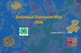 Individual Extension Plan 2006 September 27, 2006.