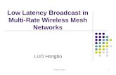 CS Dept, City Univ.1 Low Latency Broadcast in Multi-Rate Wireless Mesh Networks LUO Hongbo.