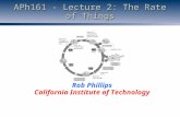 APh161 - Lecture 2: The Rate of Things Rob Phillips California Institute of Technology.