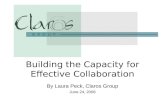 By Laura Peck, Claros Group June 24, 2008 Building the Capacity for Effective Collaboration.