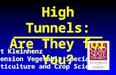 Matt Kleinhenz Extension Vegetable Specialist Horticulture and Crop Science High Tunnels: Are They for You?