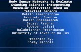 Body Sensor Networks to Evaluate Standing Balance: Interpreting Muscular Activities Based on Intertial Sensors Rohith Ramachandran Lakshmish Ramanna Hassan.