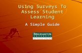 Using Surveys To Assess Student Learning A Simple Guide.