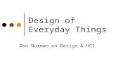 Design of Everyday Things Don Norman on Design & HCI.
