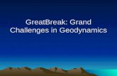 GreatBreak: Grand Challenges in Geodynamics. Characteristics of a Desirable Geodynamic Model Ties together observational constraints on current state.