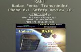 RAFT Radar Fence Transponder Phase 0/1 Safety Review 16 Dec 04 Bob Bruninga, PE MIDN 1/C Eric Kinzbrunner MIDN 1/C Ben Orloff MIDN 1/C Ben Orloff MIDN.