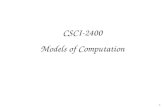 1 CSCI-2400 Models of Computation. 2 Computation CPU memory.
