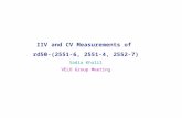 IIV and CV Measurements of rd50-(2551-6, 2551-4, 2552-7) Sadia Khalil VELO Group Meeting.