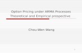 1 Option Pricing under ARMA Processes Theoretical and Empirical prospective Chou-Wen Wang.
