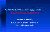 Computational Biology, Part 17 Biochemical Kinetics I Robert F. Murphy Copyright  1996, 1999-2006. All rights reserved.