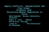 Agency Conflicts, Expropriation and Firm Value: Evidence from Securities-Market Regulation in China Henk Berkman Massey University, Auckland Rebel A. Cole.