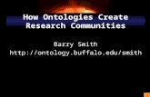 1 How Ontologies Create Research Communities Barry Smith .