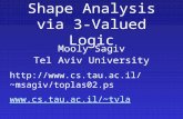 Shape Analysis via 3-Valued Logic Mooly Sagiv Tel Aviv University msagiv/toplas02.ps tvla.