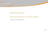 Théorie Financière Structure financière et coût du capital Professeur André Farber.