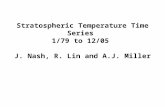 Stratospheric Temperature Time Series 1/79 to 12/05 J. Nash, R. Lin and A.J. Miller.