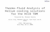 Thermo-fluid Analysis of Helium cooling solutions for the HCCB TBM Presented By: Manmeet Narula Alice Ying, Manmeet Narula, Ryan Hunt and M. Abdou ITER.