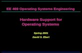 EE 469 Operating Systems Engineering Hardware Support for Operating Systems Spring 2001 David S. Ebert Hardware Support for Operating Systems Spring 2001.
