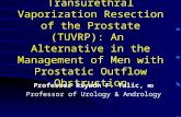 Transurethral Vaporization Resection of the Prostate (TUVRP): An Alternative in the Management of Men with Prostatic Outflow Obstruction Professor Riyadh.