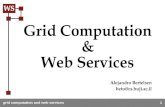 Grid computation and web services1. 2 Grid computation. –Motivation, a very simple example. –Architecture and implementation problems. Agenda Web Services.