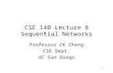CSE 140 Lecture 8 Sequential Networks Professor CK Cheng CSE Dept. UC San Diego 1.