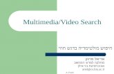 A. Frank Multimedia/Video Search חיפוש מולטימדיה בדגש חוזי אריאל פרנק מחלקה למדעי המחשב אוניברסיטת בר - אילן ariel@cs.biu.ac.il.