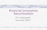 Financial Innovation Securitization P.V. Viswanath Summer 2007.