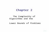 2 -1 Chapter 2 The Complexity of Algorithms and the Lower Bounds of Problems.