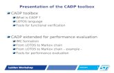 Leiden Workshop 20/06/2007 0 Presentation of the CADP toolbox CADP toolbox What is CADP ? LOTOS language Tools for functional verification CADP extended.