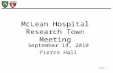 Slide 1 September 14, 2010 Pierce Hall McLean Hospital Research Town Meeting.