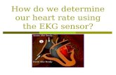 How do we determine our heart rate using the EKG sensor?