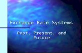 Exchange Rate Systems Past, Present, and Future. The Evolution of Money The evolution of the international financial structure is really more about the.