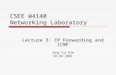 CSEE W4140 Networking Laboratory Lecture 3: IP Forwarding and ICMP Jong Yul Kim 02.04.2009.