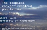 Seminar, National Taiwan University, Taipei, 15 April 2011 Robert Houze University of Washington The tropical convective cloud population.