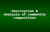 Description & Analysis of community composition. The individualistic hypothesis Henry Gleason.