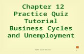 1 Chapter 12 Practice Quiz Tutorial Business Cycles and Unemployment ©2004 South-Western.