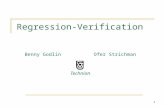 1 Regression-Verification Benny Godlin Ofer Strichman Technion.