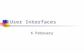 User Interfaces 6 February. IBM Career and Internship Presentation Monday, February 12 th Sitterson 011 6pm Enjoy Pizza! And (Soft)Drinks! And… Learn.