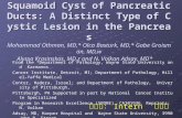 Squamoid Cyst of Pancreatic Ducts: A Distinct Type of Cystic Lesion in the Pancreas Squamoid Cyst of Pancreatic Ducts: A Distinct Type of Cystic Lesion.