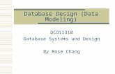 Database Design (Data Modeling) DCO11310 Database Systems and Design By Rose Chang.