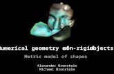 1 Numerical geometry of non-rigid shapes A journey to non-rigid world objects Metric model of shapes non-rigid Alexander Bronstein Michael Bronstein Numerical.