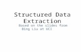 Structured Data Extraction Based on the slides from Bing Liu at UCI.