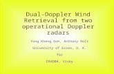 Dual-Doppler Wind Retrieval from two operational Doppler radars Yong Kheng Goh, Anthony Holt University of Essex, U. K. for ERAD04, Visby.