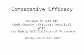Comparative Efficacy Gordon Schiff MD Cook County (Stroger) Hospital with Jay Duhig UIC College of Pharmacy Monday March 12 th 2007.