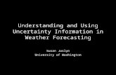 Understanding and Using Uncertainty Information in Weather Forecasting Susan Joslyn University of Washington.