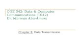 COE 342: Data & Computer Communications (T042) Dr. Marwan Abu-Amara Chapter 3: Data Transmission.