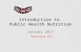 Introduction to Public Health Nutrition January 2011 Nutrition 531.
