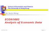 Ka-fu Wong © 2003 Project A - 1 Dr. Ka-fu Wong ECON1003 Analysis of Economic Data.