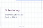 OS Spring ’ 04 Scheduling Operating Systems Spring 2004.