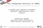 LLNL A Sandia and Lawrence Livermore National Laboratories Joint Project Nathaniel Bowden Detection Systems and Analysis Sandia National Laboratories,