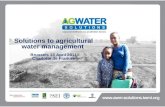 Solutions to agricultural water management Brussels 13 April 2011 Charlotte de Fraiture.